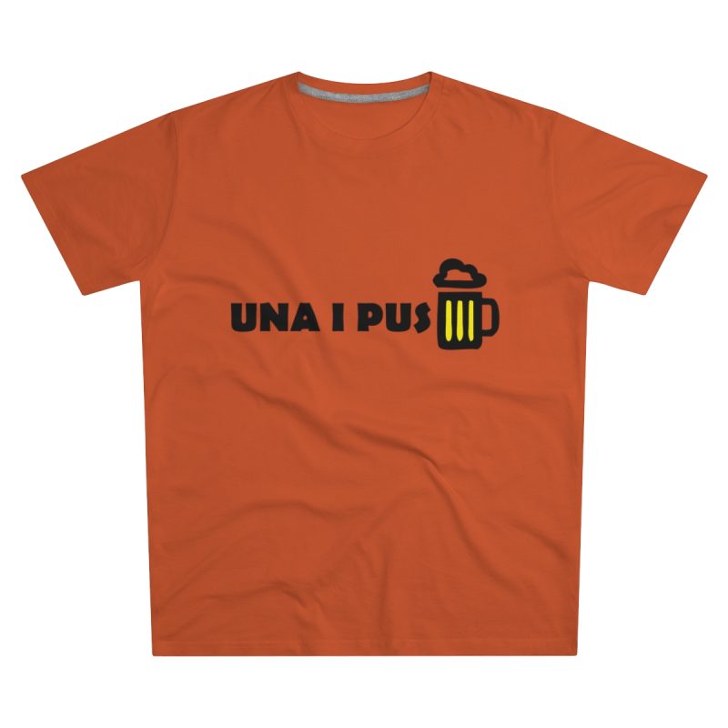 Camiseta hombre corte moderno - Naranja - Camiseta «Una i pus» cervessa