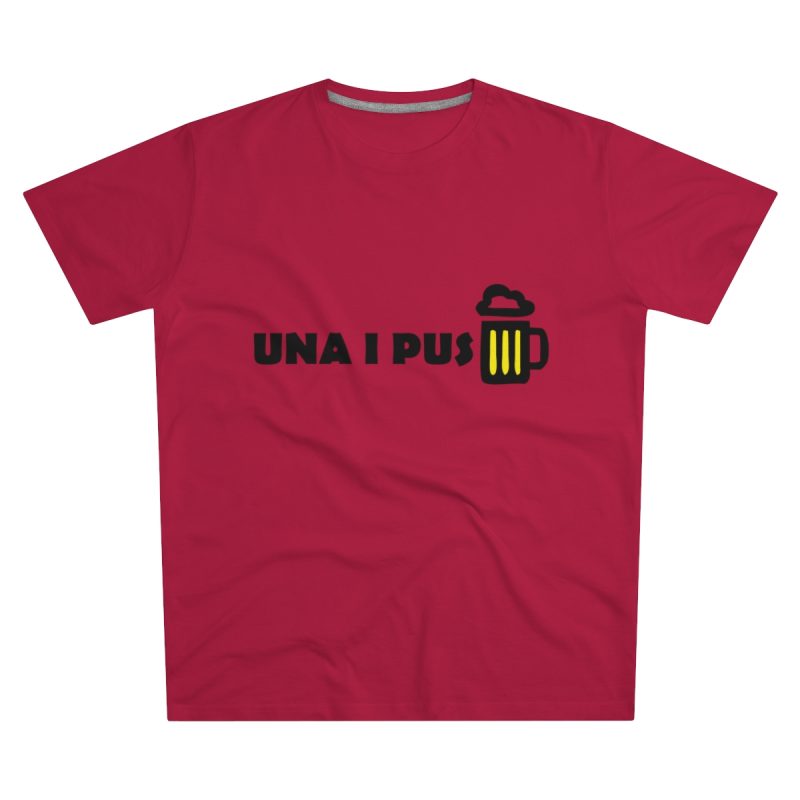 Camiseta hombre corte moderno - Rojo - Camiseta «Una i pus» cervessa
