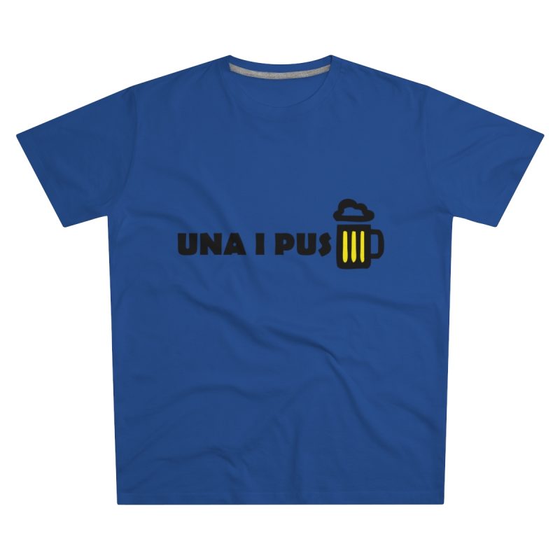 Camiseta hombre corte moderno - Azul royal intenso - Camiseta «Una i pus» cervessa