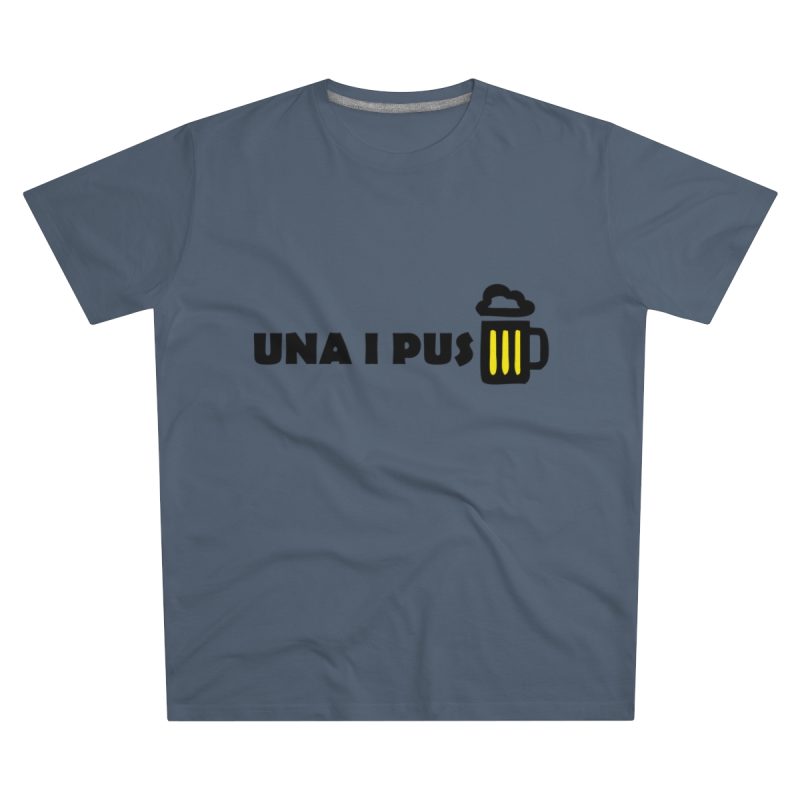 Camiseta hombre corte moderno - Azul marino - Camiseta «Una i pus» cervessa