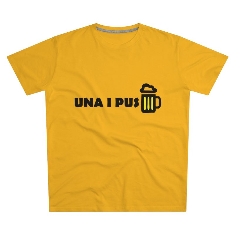 Camiseta hombre corte moderno - Amarillo girasol - Camiseta «Una i pus» cervessa