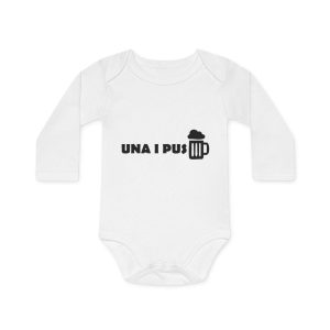 Body bebe manga larga organico - Blanco - Una i pus