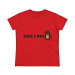 Camiseta mujer algodon medio - Rojo - Camiseta «Una i pus» cervessa