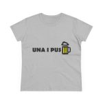 Camiseta mujer algodon medio - Gris deportivo - Camiseta «Una i pus» cervessa