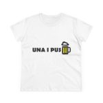 Camiseta mujer algodon medio - Blanco - Camiseta «Una i pus» cervessa
