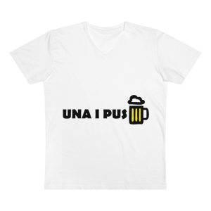 Camiseta hombre cuello de pico Presenter - Blanco - Camiseta «Una i pus» cervessa