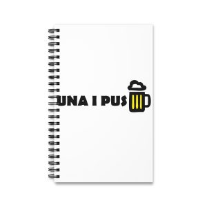 Cuaderno de espiral - Camiseta «Una i pus» cervessa