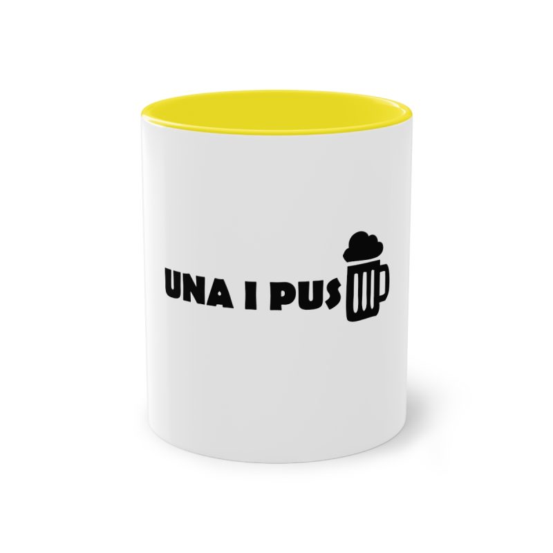 Taza bicolor - Amarillo - Una i pus