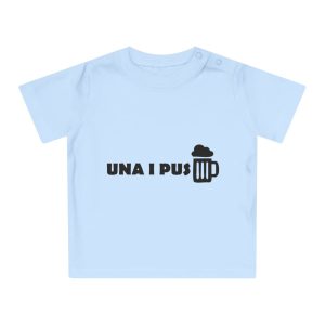 Camiseta de bebe - Azul empolvado - Una i pus