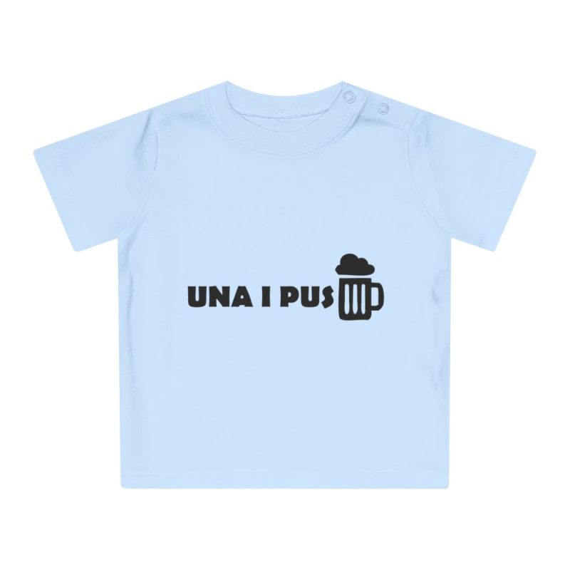 Camiseta de bebe - Azul empolvado - Una i pus Camiseta de bebe - Azul empolvado - Una i pus