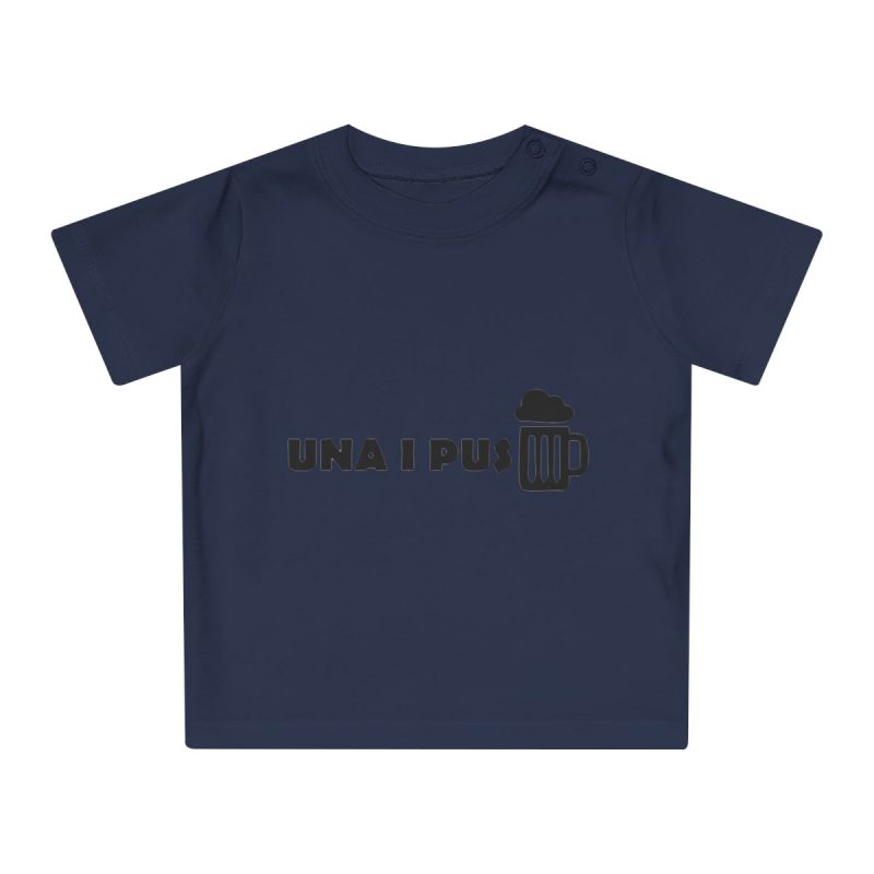 Camiseta de bebe - Azul marino nautico - Una i pus