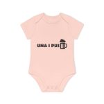 Body bebe manga corta organico - Rosa empolvado - Una i pus