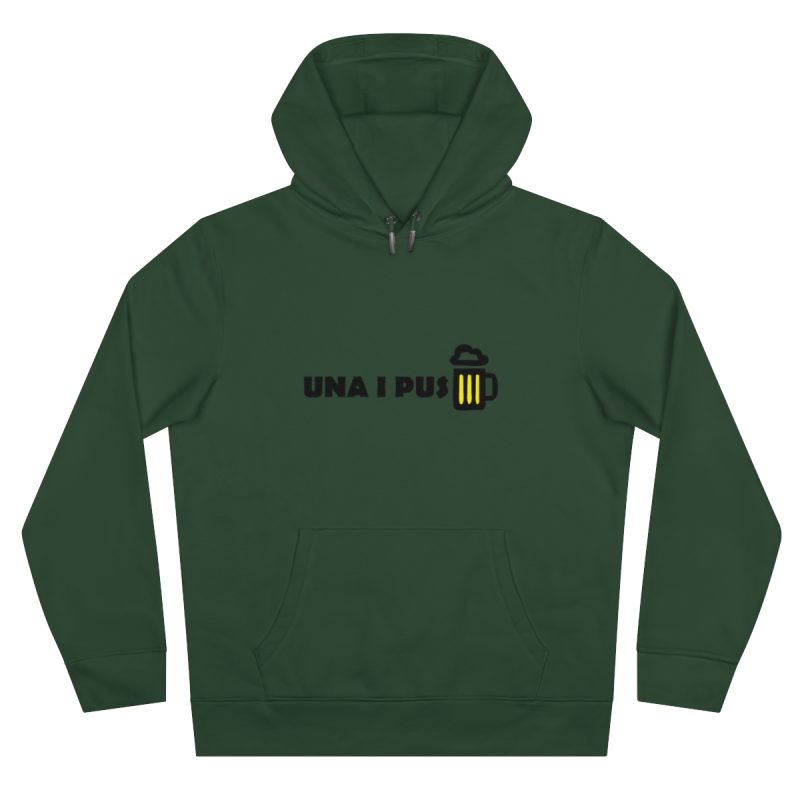 Sudadera con capucha King - Verde botella - Camiseta «Una i pus» cervessa