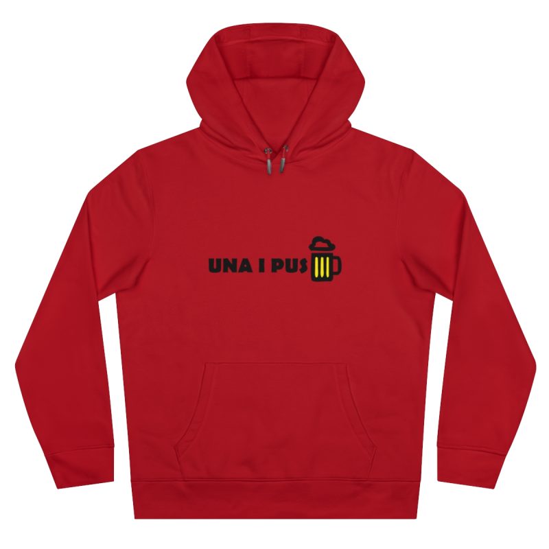 Sudadera con capucha King - Rojo - Camiseta «Una i pus» cervessa