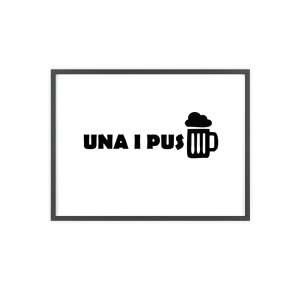 Poster con marco de madera - Marco negro - Una i pus
