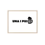 Poster con marco de madera - Marco de madera natural - Una i pus