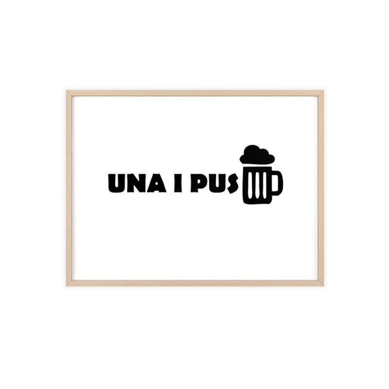 Poster con marco de madera - Marco de madera natural - Una i pus