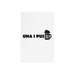 Cartel de metacrilato con soporte - Una i pus