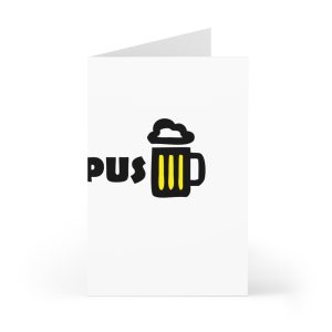 Tarjetas de felicitacion (7 uds.) - Camiseta «Una i pus» cervessa