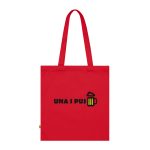 Bolsa de algodon organico - Rojo clasico - Camiseta «Una i pus» cervessa