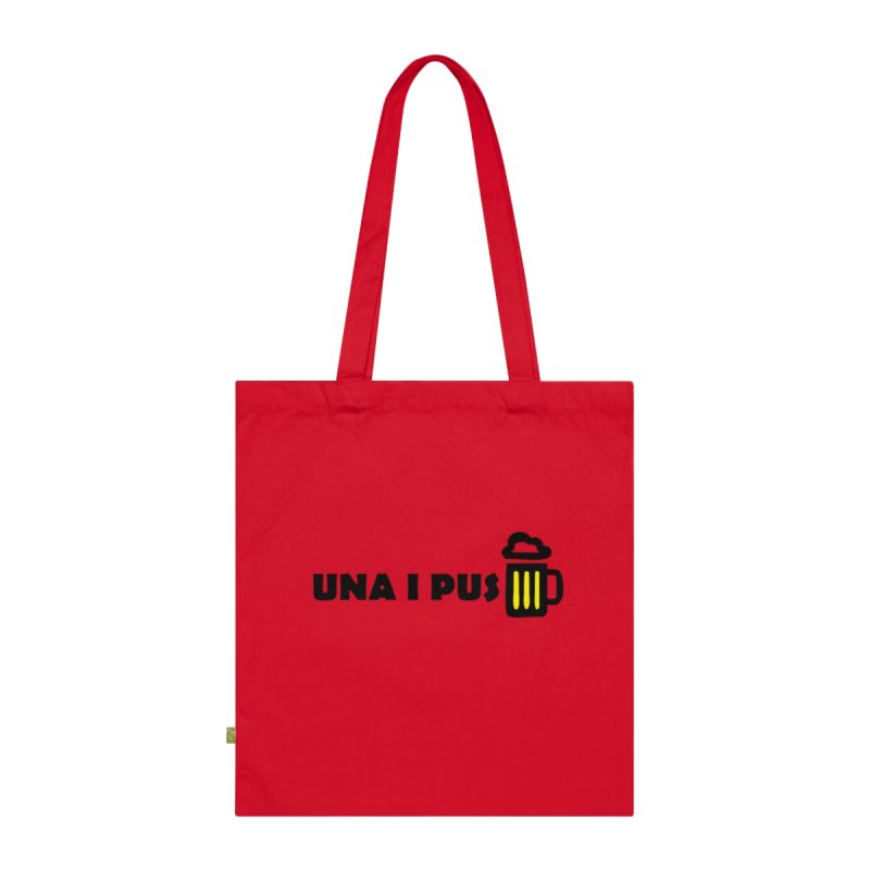 Bolsa de algodon organico - Rojo clasico - Camiseta «Una i pus» cervessa Bolsa de algodon organico - Rojo clasico - Camiseta «Una i pus» cervessa