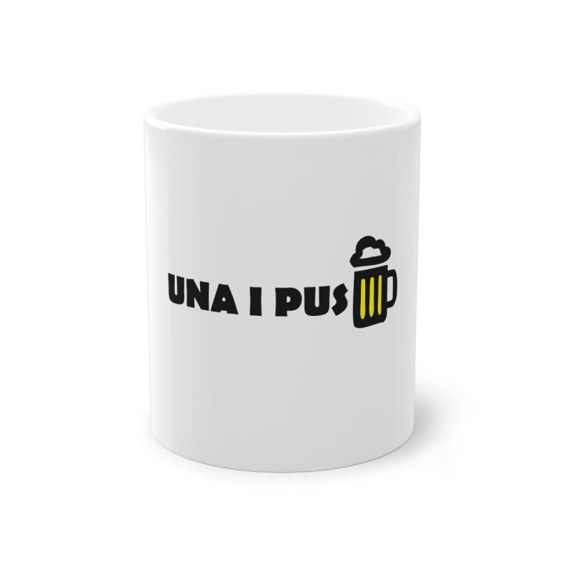 Taza estandar 325 ml - Blanco - Camiseta «Una i pus» cervessa Taza estandar 325 ml - Blanco - Camiseta «Una i pus» cervessa