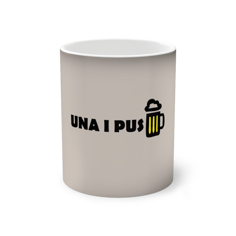 Taza magica que cambia de color - Negro - Camiseta «Una i pus» cervessa Taza magica que cambia de color - Negro - Camiseta «Una i pus» cervessa
