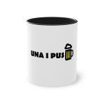 Taza bicolor - Negro - Camiseta «Una i pus» cervessa Taza bicolor - Negro - Camiseta «Una i pus» cervessa