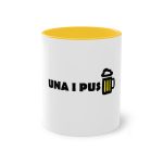 Taza bicolor - Amarillo dorado - Camiseta «Una i pus» cervessa Taza bicolor - Amarillo dorado - Camiseta «Una i pus» cervessa
