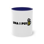 Taza bicolor - Azul oscuro - Camiseta «Una i pus» cervessa Taza bicolor - Azul oscuro - Camiseta «Una i pus» cervessa