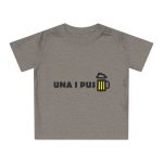 Camiseta de bebe - Gris jaspeado melange - Camiseta «Una i pus» cervessa Camiseta de bebe - Gris jaspeado melange - Camiseta «Una i pus» cervessa