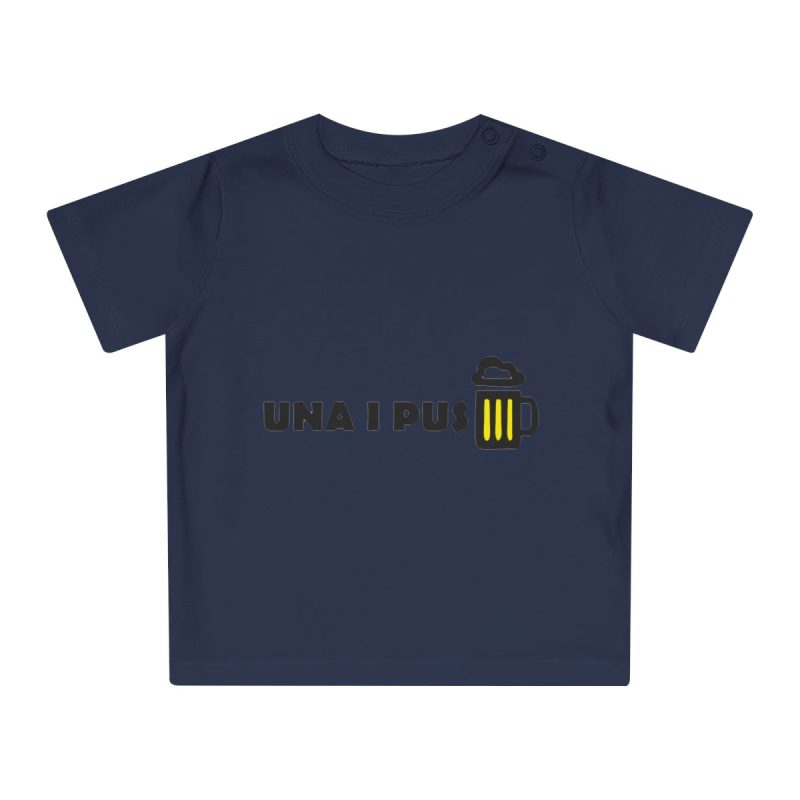 Camiseta de bebe - Azul marino nautico - Camiseta «Una i pus» cervessa