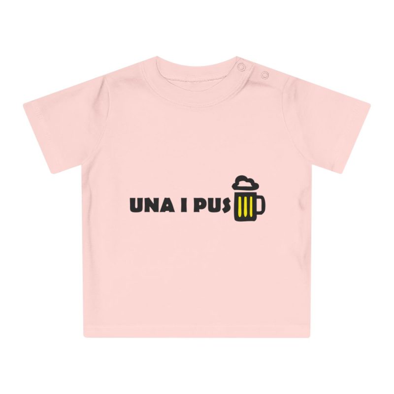 Camiseta de bebe - Rosa empolvado - Camiseta «Una i pus» cervessa