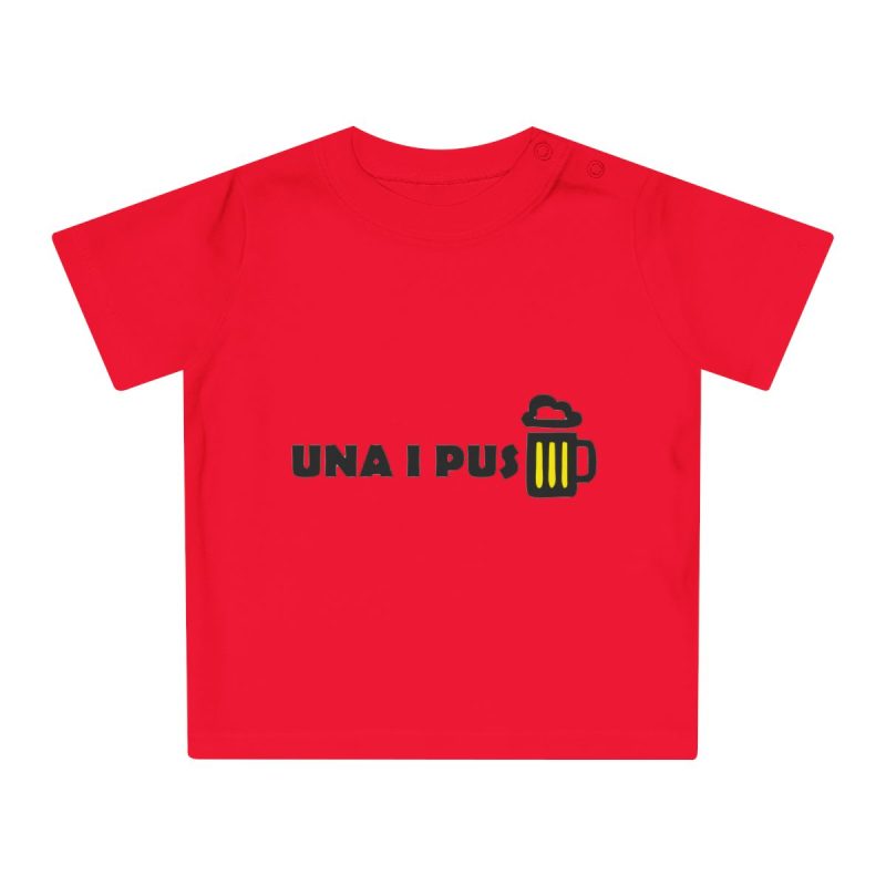 Camiseta de bebe - Rojo - Camiseta «Una i pus» cervessa
