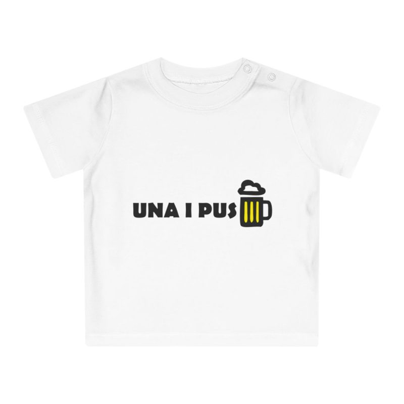 Camiseta de bebe - Blanco - Camiseta «Una i pus» cervessa