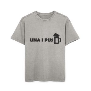 Camiseta oversize lavado acido - Gris asfalto - Una i pus