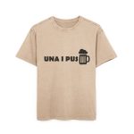 Camiseta oversize lavado acido - Beis - Una i pus