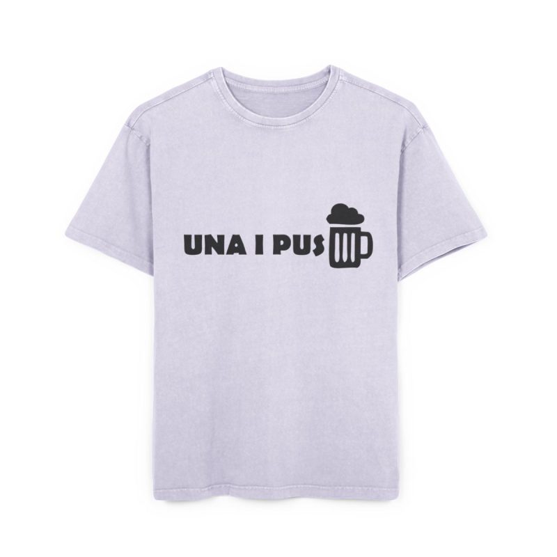 Camiseta oversize lavado acido - Lila suave - Una i pus
