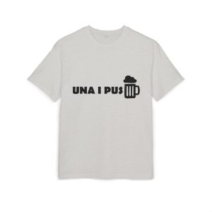 Camiseta oversize gruesa - Gris jaspeado claro - Una i pus