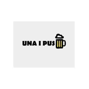Panel de aluminio - Camiseta «Una i pus» cervessa
