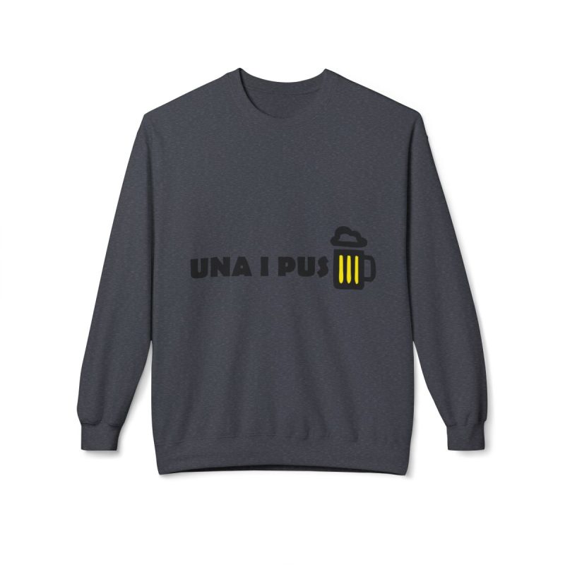 Sudadera Softstyle cuello redondo - Gris jaspeado oscuro - Camiseta «Una i pus» cervessa