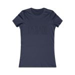 Camiseta mujer Favorite - Azul marino - Camiseta «Vatuadell estirat» Camiseta mujer Favorite - Azul marino - Camiseta «Vatuadell estirat»