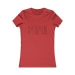 Camiseta mujer Favorite - Rojo - Camiseta «Vatuadell estirat» Camiseta mujer Favorite - Rojo - Camiseta «Vatuadell estirat»