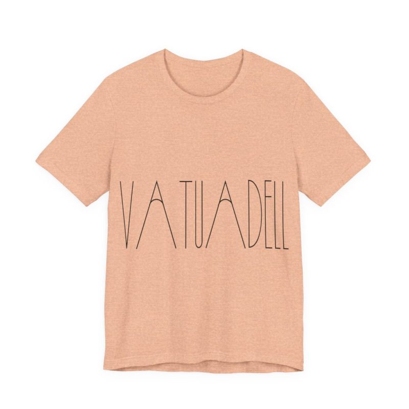 Camiseta jersey manga corta - Melocoton jaspeado - Camiseta «Vatuadell estirat»