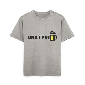 Camiseta oversize lavado acido - Gris asfalto - Camiseta «Una i pus» cervessa
