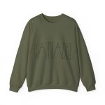 Sudadera cuello redondo - Verde militar - Camiseta «Vatuadell estirat»