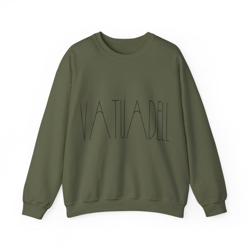 Sudadera cuello redondo - Verde militar - Camiseta «Vatuadell estirat»