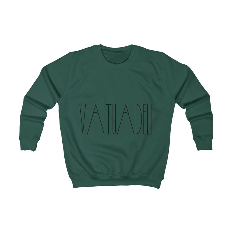 Sudadera infantil - Verde botella - Camiseta «Vatuadell estirat»