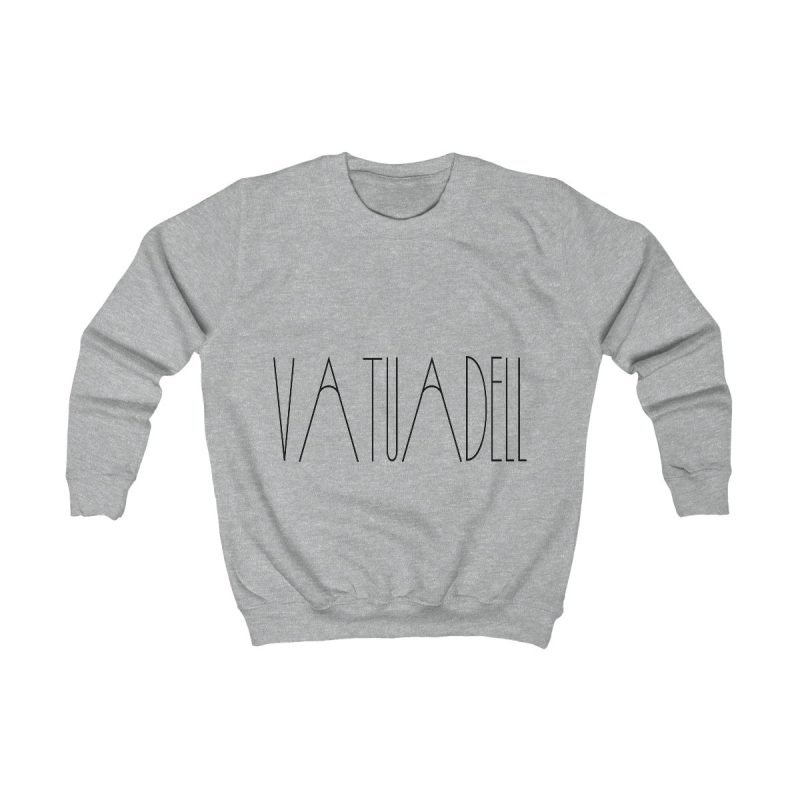 Sudadera infantil - Gris jaspeado claro - Camiseta «Vatuadell estirat»