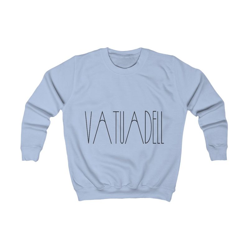 Sudadera infantil - Azul cielo - Camiseta «Vatuadell estirat»